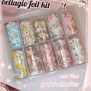 BELLAGIO Nail Foil Kit 1/$15, 2/$25, 3/$30, 4/$35.$5 each additional!